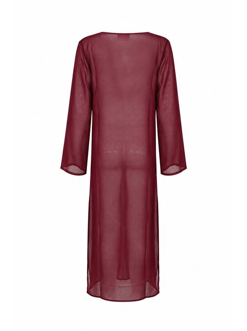Caftano Aghata in georgette con placca logo Mc2 Saint Barth | AGH000208666L